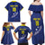 Custom Curacao Football Family Matching Off Shoulder Maxi Dress and Hawaiian Shirt La Pantera Negra