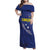 Custom Curacao Football Family Matching Off Shoulder Maxi Dress and Hawaiian Shirt La Pantera Negra