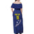 Custom Curacao Football Family Matching Off Shoulder Maxi Dress and Hawaiian Shirt La Pantera Negra