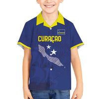 Custom Curacao Football Family Matching Off Shoulder Maxi Dress and Hawaiian Shirt La Pantera Negra