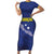 Custom Curacao Football Family Matching Short Sleeve Bodycon Dress and Hawaiian Shirt La Pantera Negra