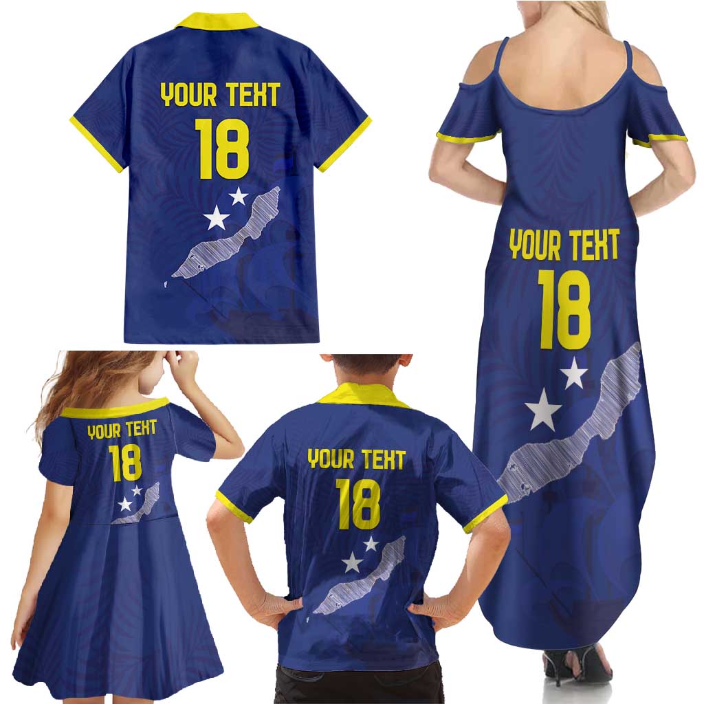 Custom Curacao Football Family Matching Summer Maxi Dress and Hawaiian Shirt La Pantera Negra