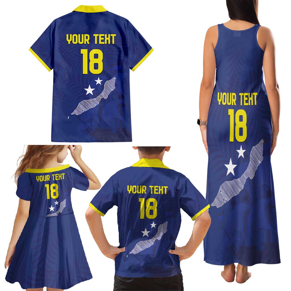 Custom Curacao Football Family Matching Tank Maxi Dress and Hawaiian Shirt La Pantera Negra