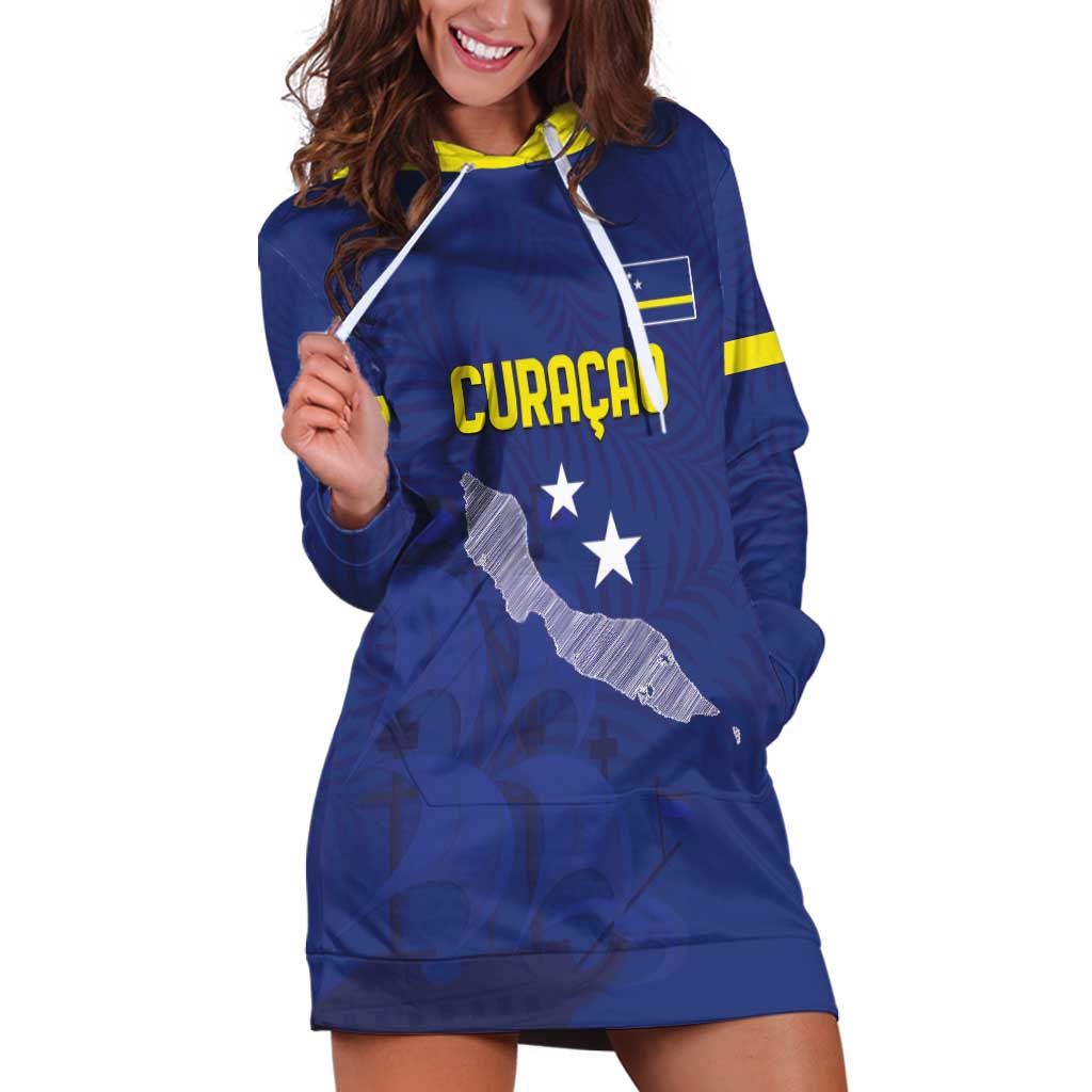 Custom Curacao Football Hoodie Dress La Pantera Negra