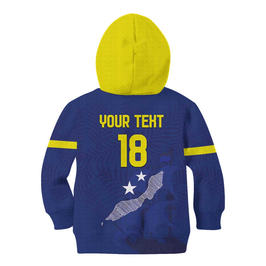 Custom Curacao Football Kid Hoodie La Pantera Negra