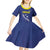 Custom Curacao Football Kid Short Sleeve Dress La Pantera Negra