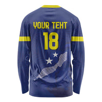Custom Curacao Football Long Sleeve Shirt La Pantera Negra
