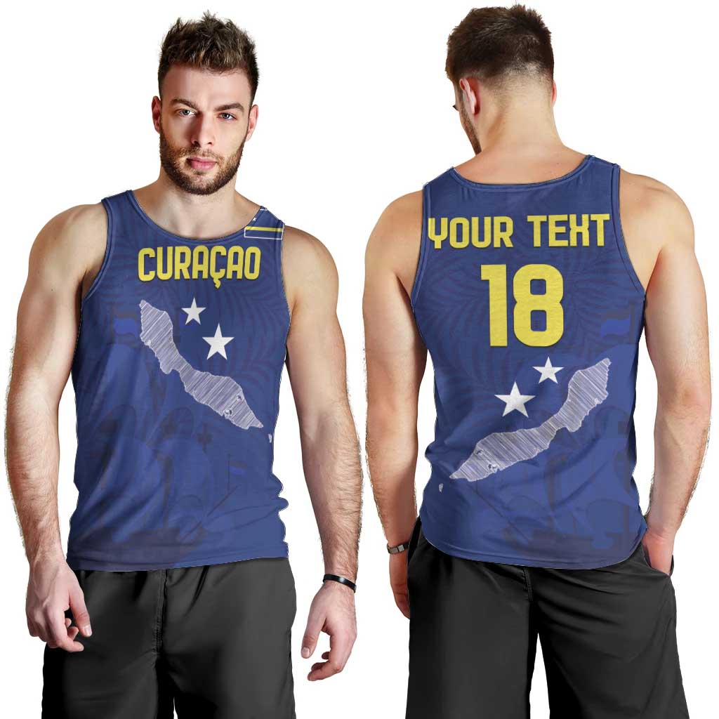 Custom Curacao Football Men Tank Top La Pantera Negra