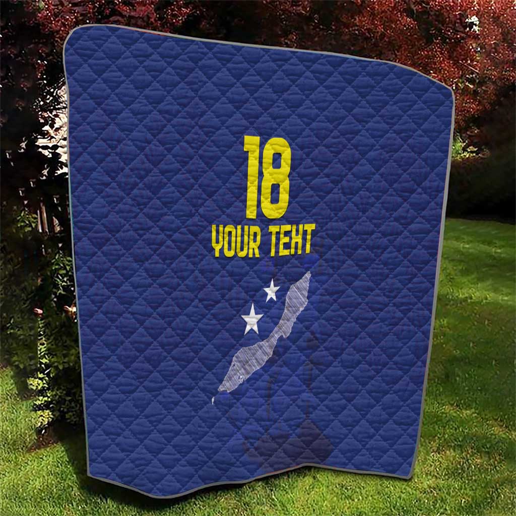 Custom Curacao Football Quilt La Pantera Negra