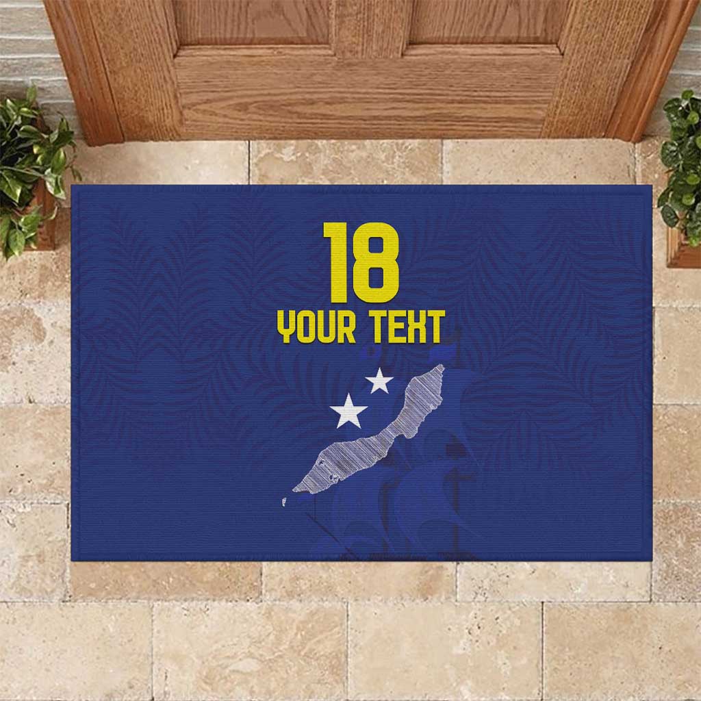 Custom Curacao Football Rubber Doormat La Pantera Negra
