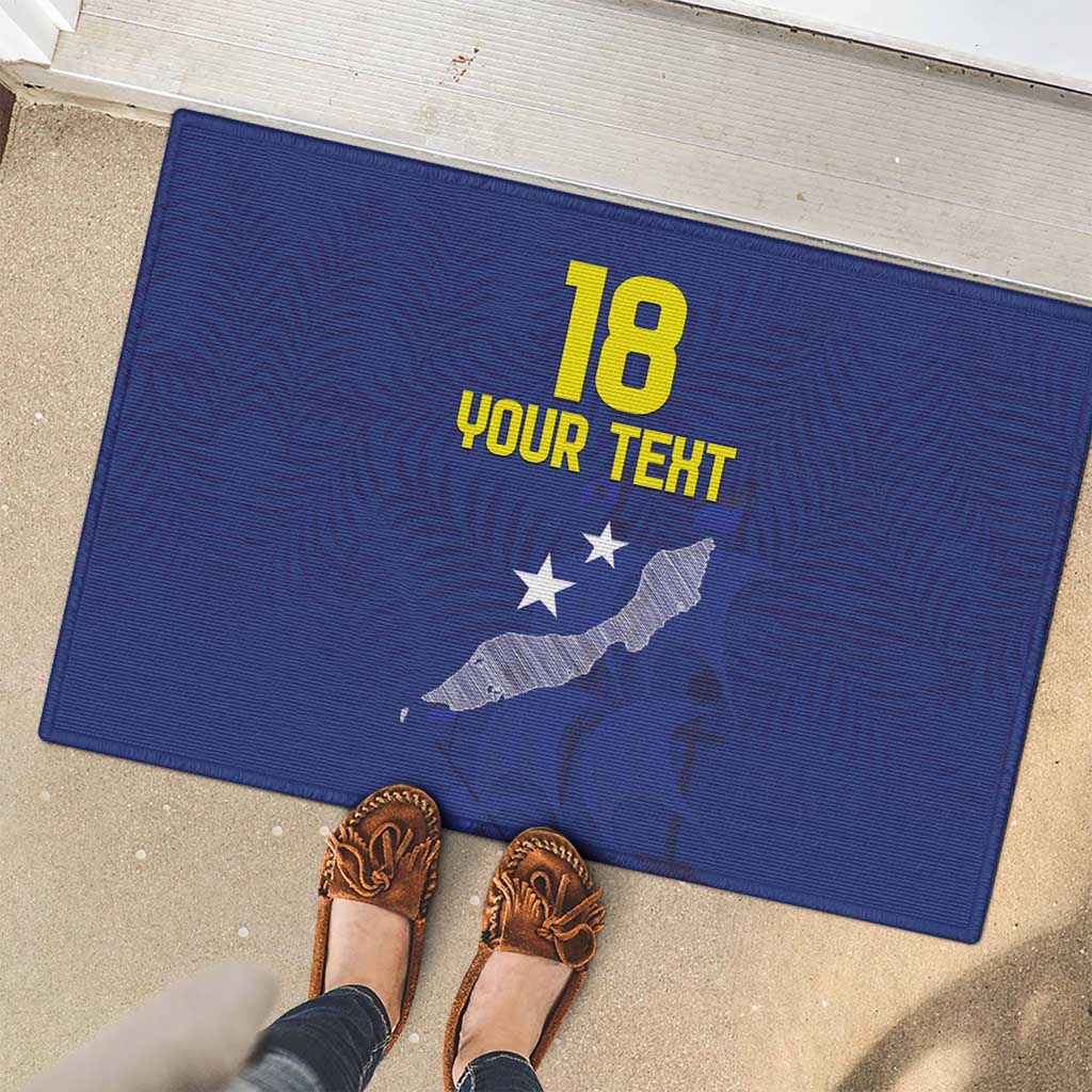 Custom Curacao Football Rubber Doormat La Pantera Negra