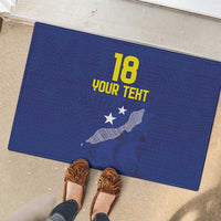 Custom Curacao Football Rubber Doormat La Pantera Negra
