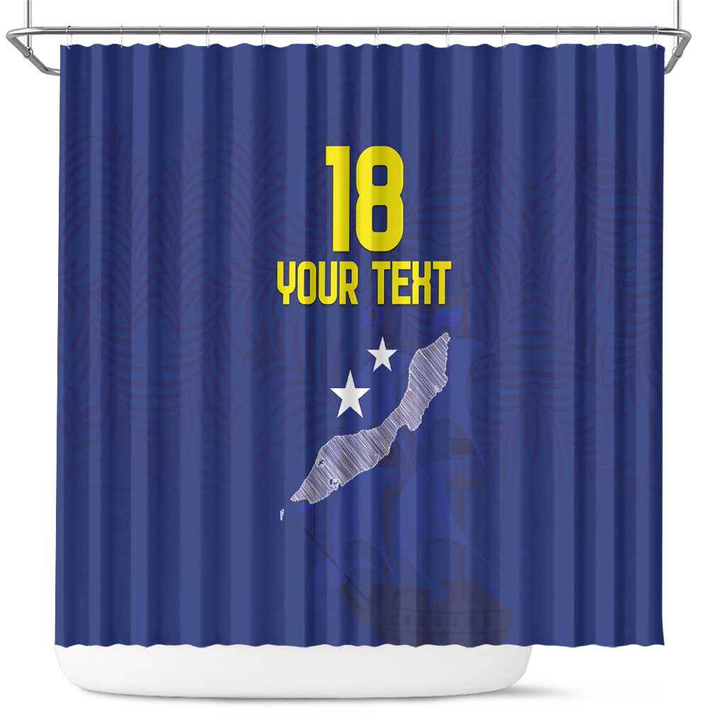 Custom Curacao Football Shower Curtain La Pantera Negra