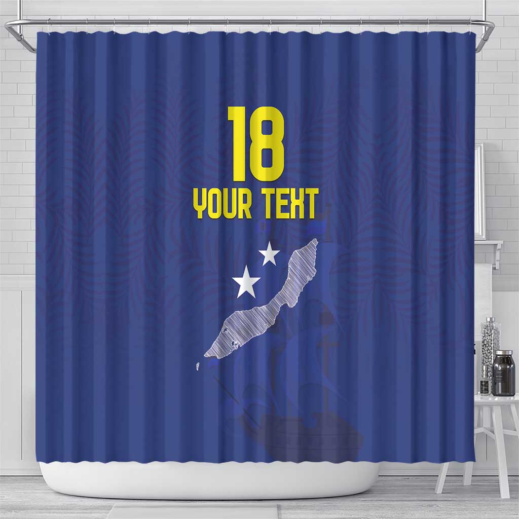Custom Curacao Football Shower Curtain La Pantera Negra