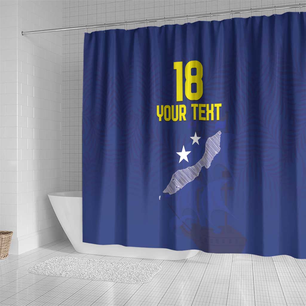 Custom Curacao Football Shower Curtain La Pantera Negra