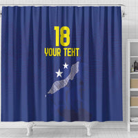 Custom Curacao Football Shower Curtain La Pantera Negra