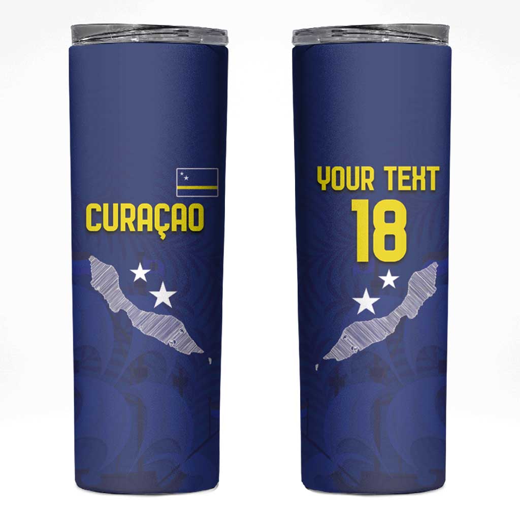 Custom Curacao Football Skinny Tumbler La Pantera Negra