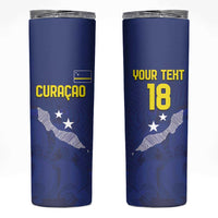 Custom Curacao Football Skinny Tumbler La Pantera Negra