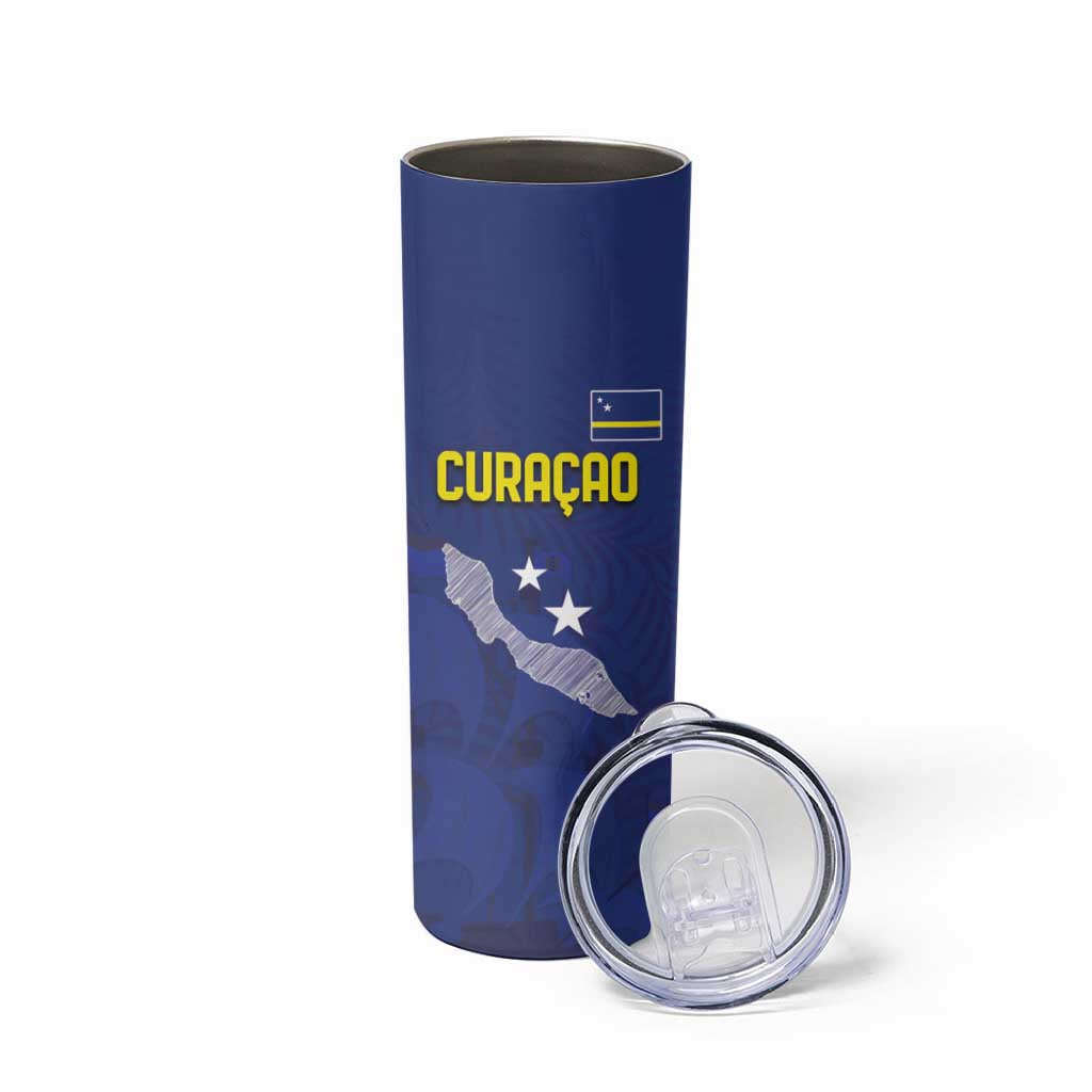 Custom Curacao Football Skinny Tumbler La Pantera Negra