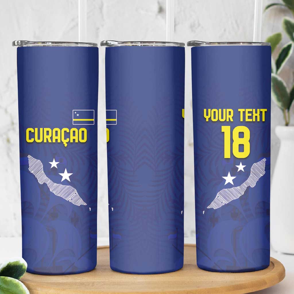 Custom Curacao Football Skinny Tumbler La Pantera Negra