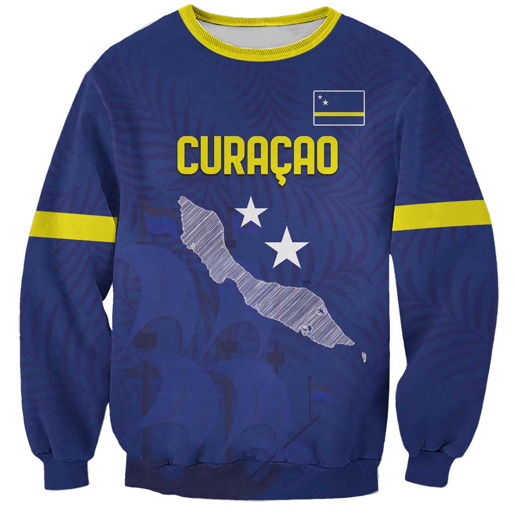 Custom Curacao Football Sweatshirt La Pantera Negra