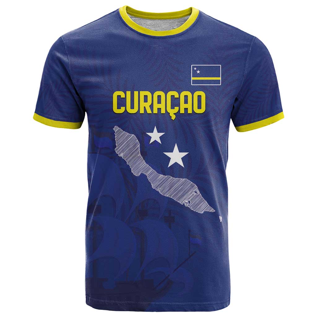 Custom Curacao Football T Shirt La Pantera Negra