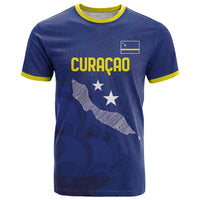 Custom Curacao Football T Shirt La Pantera Negra