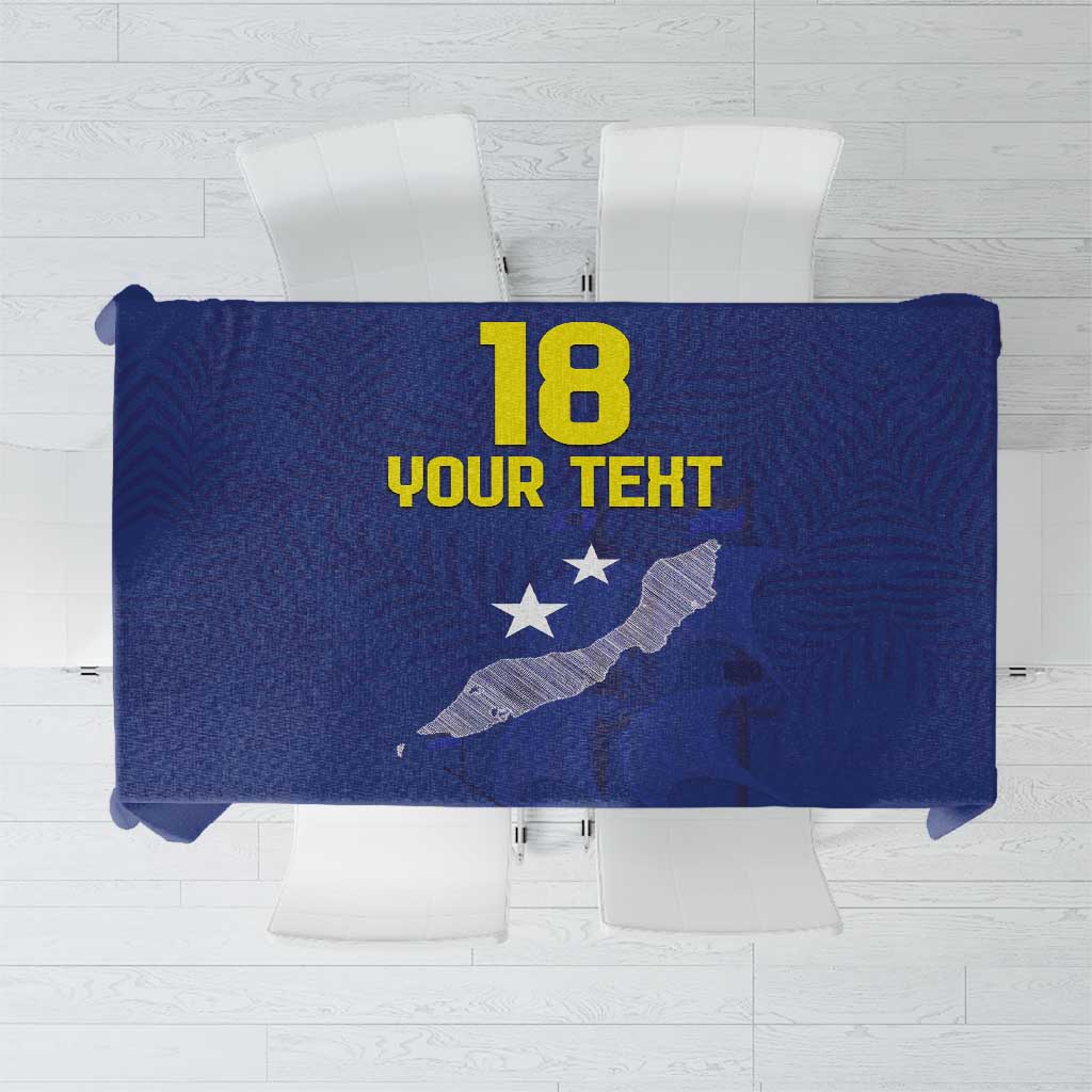 Custom Curacao Football Tablecloth La Pantera Negra