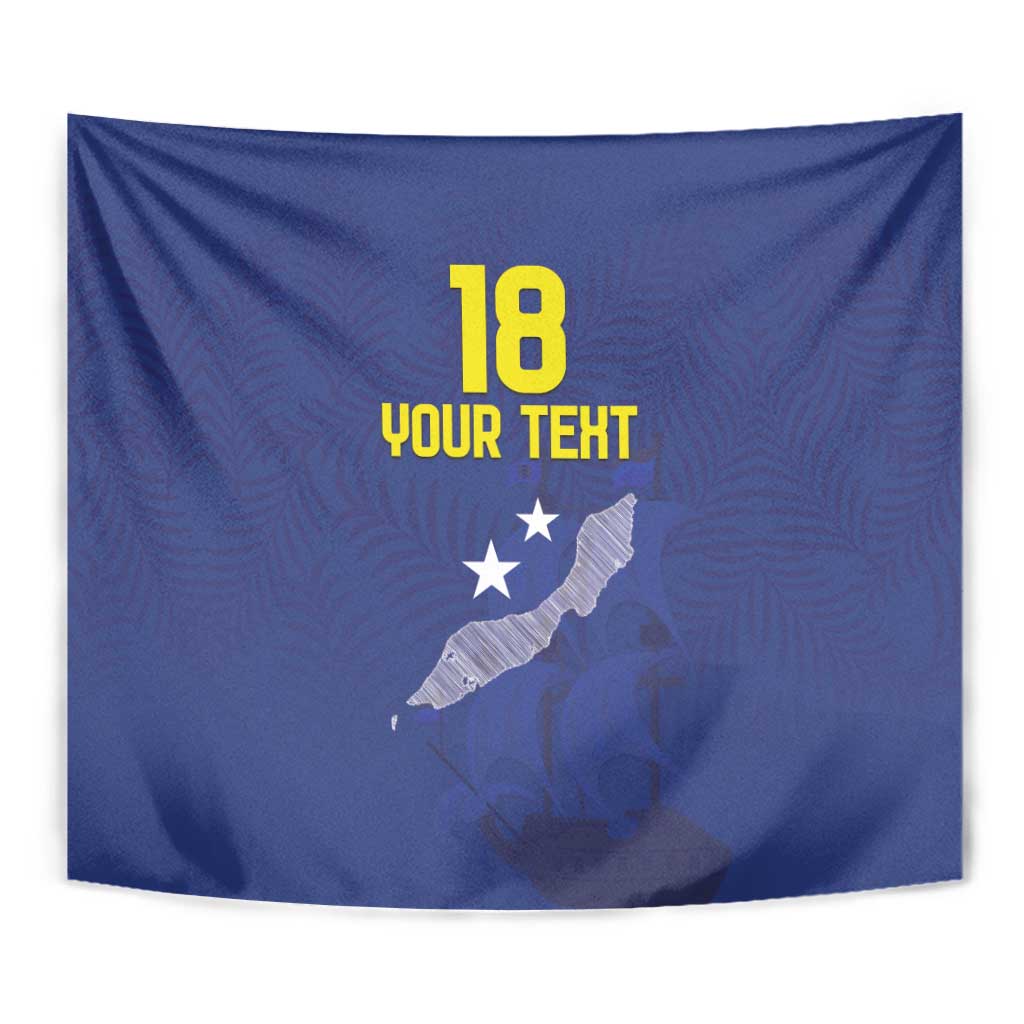 Custom Curacao Football Tapestry La Pantera Negra