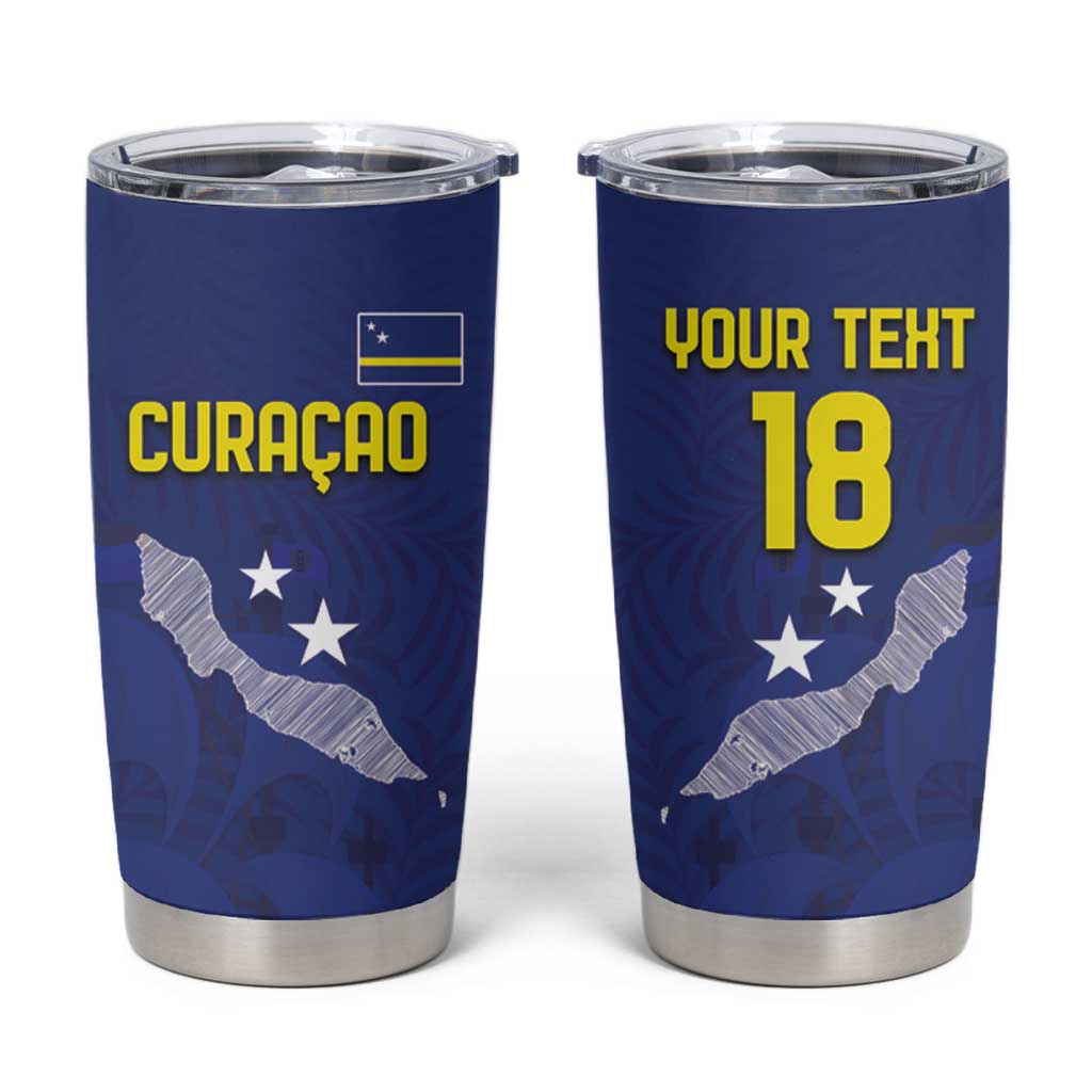 Custom Curacao Football Tumbler Cup La Pantera Negra