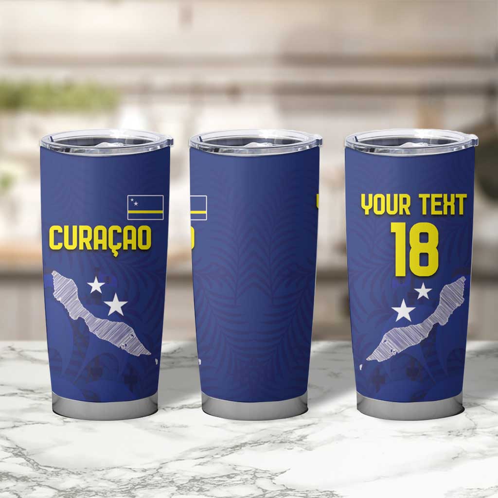 Custom Curacao Football Tumbler Cup La Pantera Negra