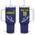 Custom Curacao Football Tumbler With Handle La Pantera Negra