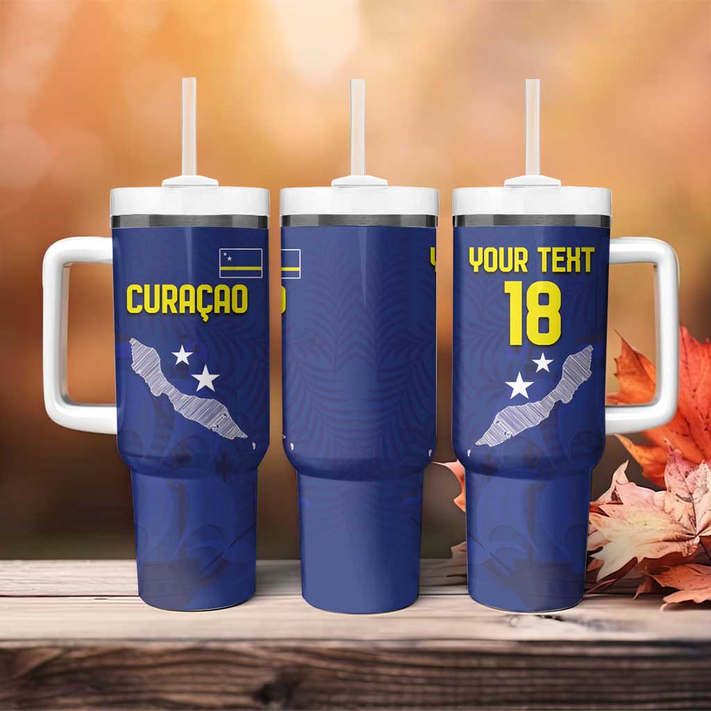 Custom Curacao Football Tumbler With Handle La Pantera Negra