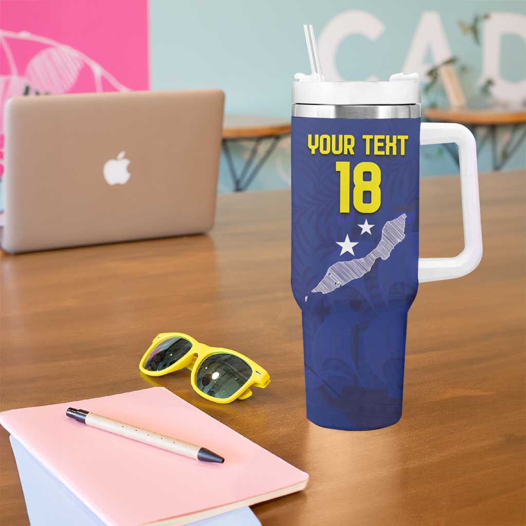 Custom Curacao Football Tumbler With Handle La Pantera Negra