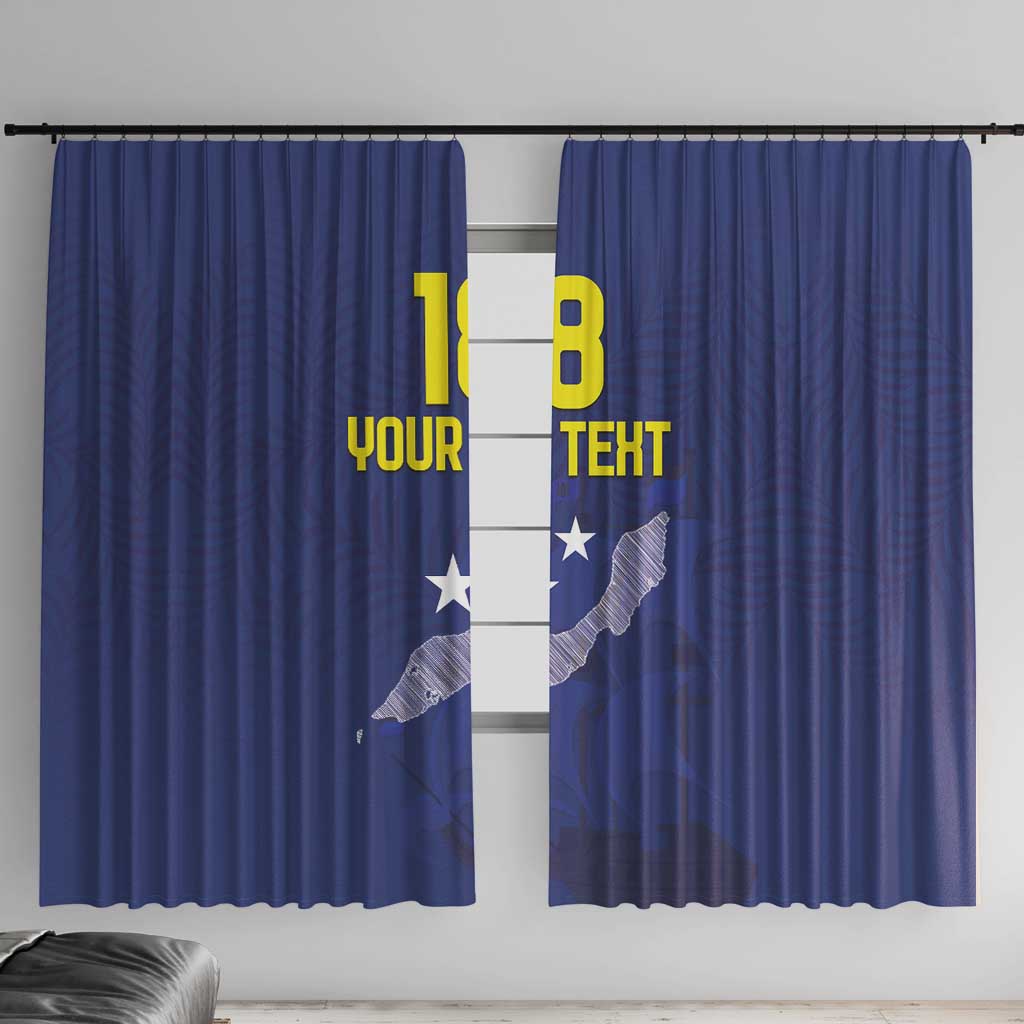 Custom Curacao Football Window Curtain La Pantera Negra