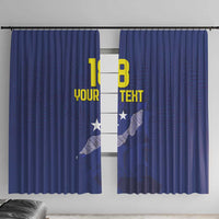 Custom Curacao Football Window Curtain La Pantera Negra