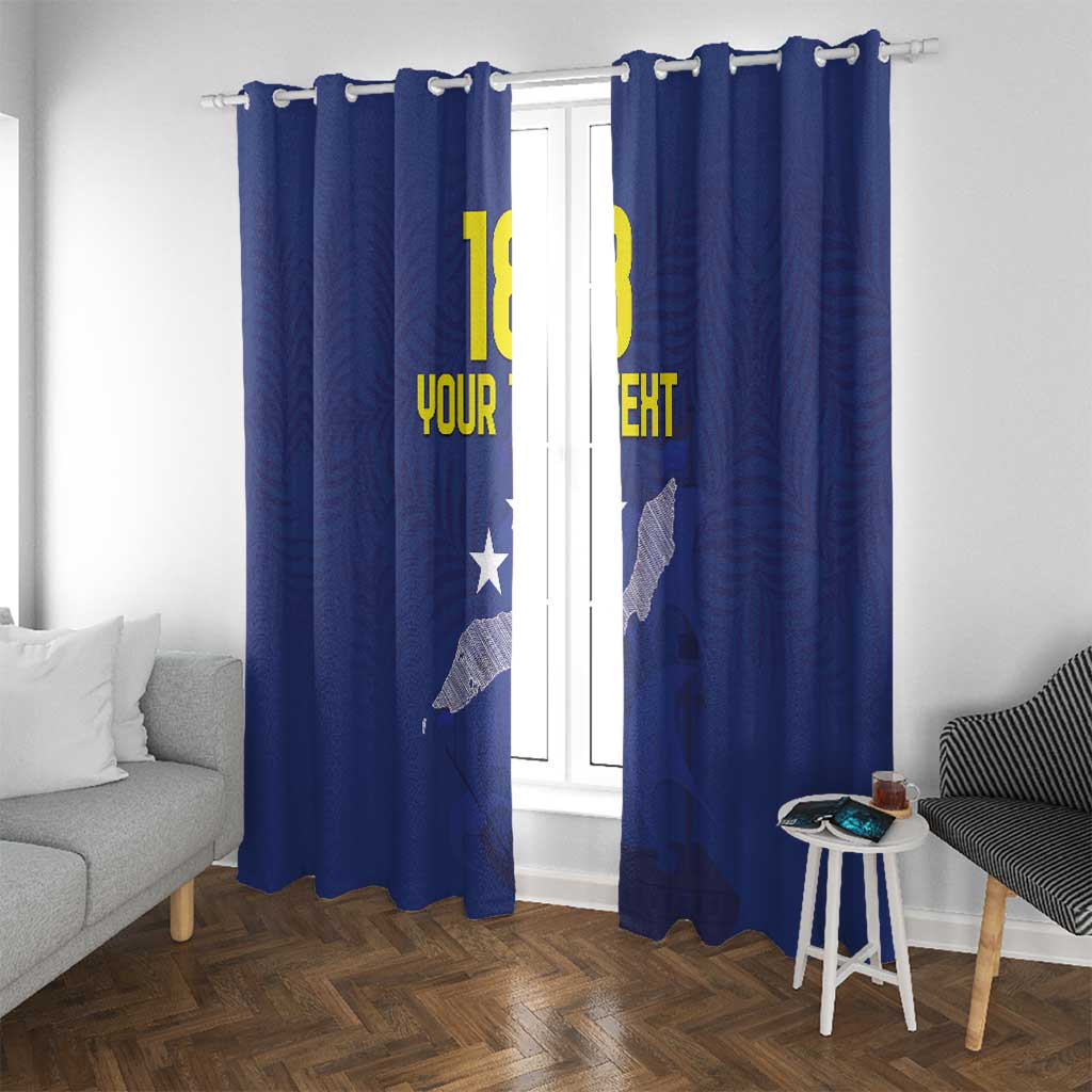 Custom Curacao Football Window Curtain La Pantera Negra