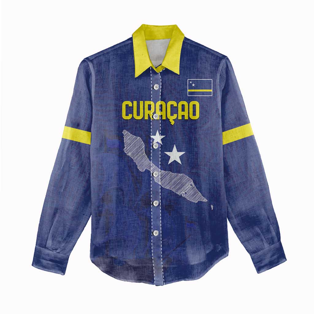 Custom Curacao Football Women Casual Shirt La Pantera Negra