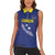 Custom Curacao Football Women Sleeveless Polo Shirt La Pantera Negra
