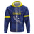 Custom Curacao Football Zip Hoodie La Pantera Negra