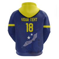 Custom Curacao Football Zip Hoodie La Pantera Negra