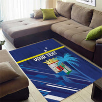 Personalized Curacao Flag Day Area Rug Dia di Bandera