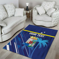 Personalized Curacao Flag Day Area Rug Dia di Bandera