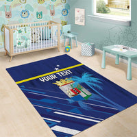 Personalized Curacao Flag Day Area Rug Dia di Bandera