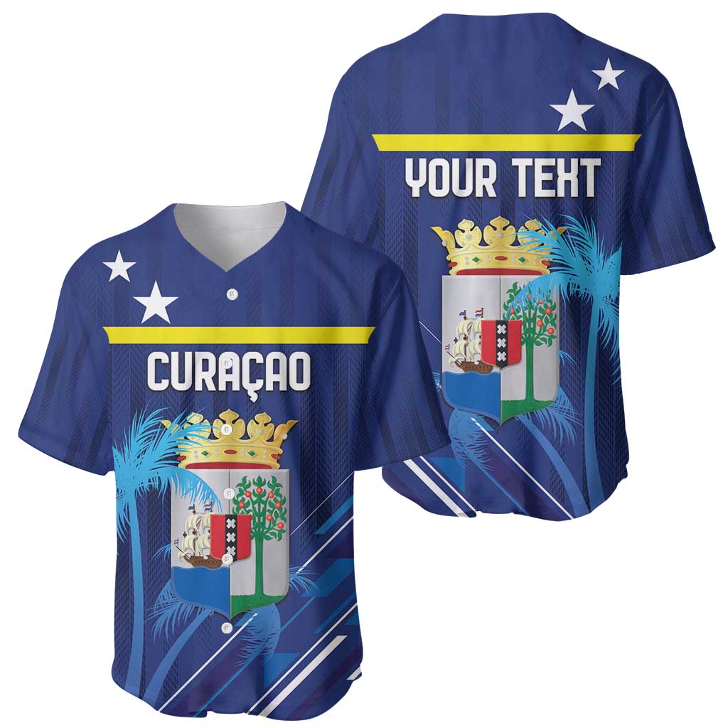 Personalized Curacao Flag Day Baseball Jersey Dia di Bandera