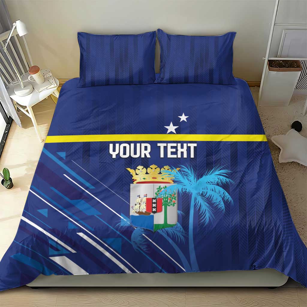 Personalized Curacao Flag Day Bedding Set Dia di Bandera