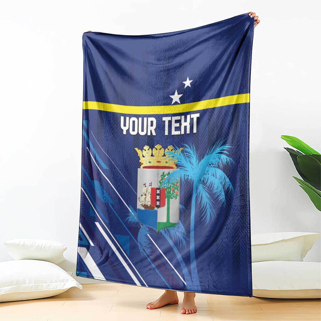 Personalized Curacao Flag Day Blanket Dia di Bandera
