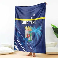 Personalized Curacao Flag Day Blanket Dia di Bandera