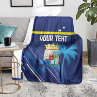 Personalized Curacao Flag Day Blanket Dia di Bandera