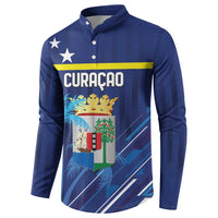 Personalized Curacao Flag Day Button Sweatshirt Dia di Bandera